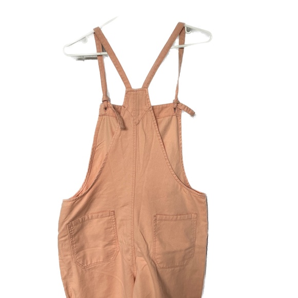 Jordache Overalls Size M Summer Peach 100% Cotton Large Pockets Tie Straps - Picture 3 of 6